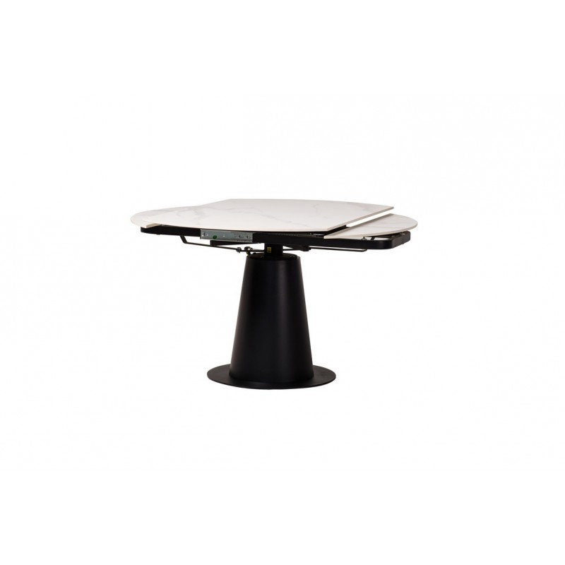 Стол керамический TML-831 бьянко перлино + черный Vetro™