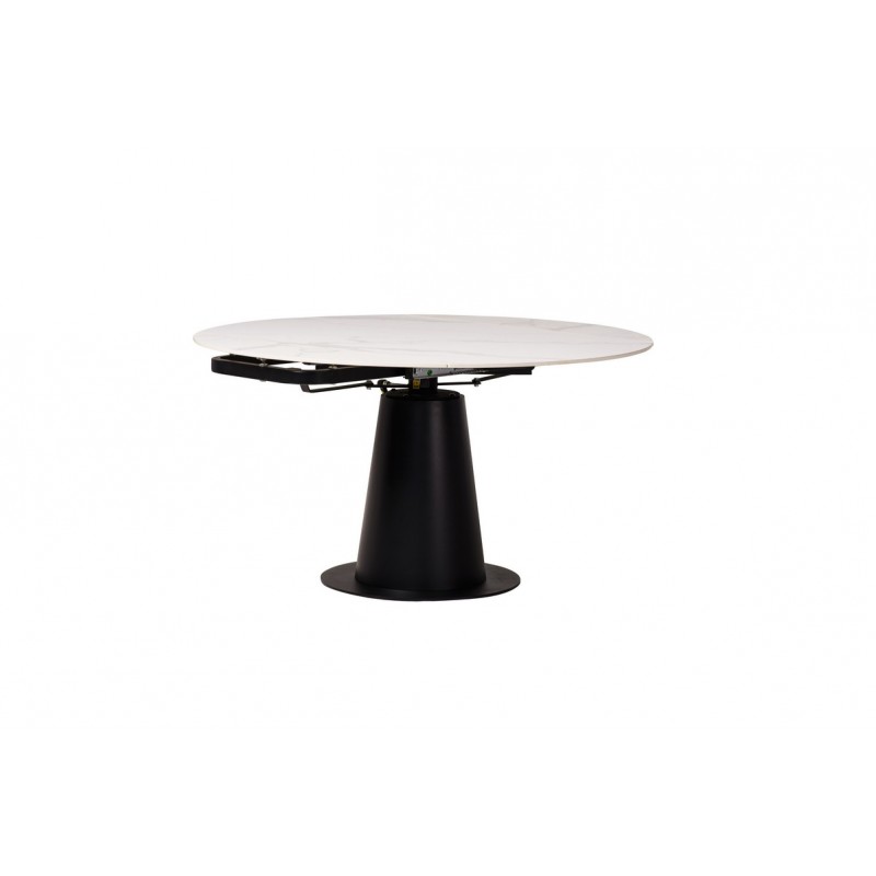 Стол керамический TML-831 бьянко перлино + черный Vetro™